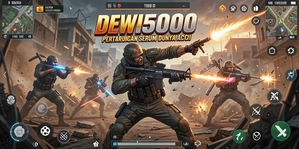 Tampilan seru dari gameplay DEWI5000 penuh aksi.