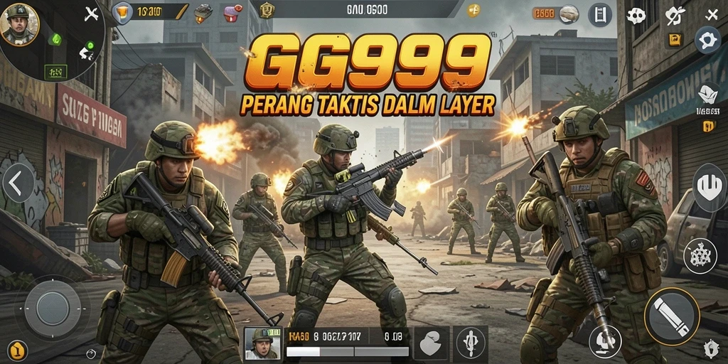 Gameplay seru GG999 dengan pertempuran FPS yang mendebarkan.