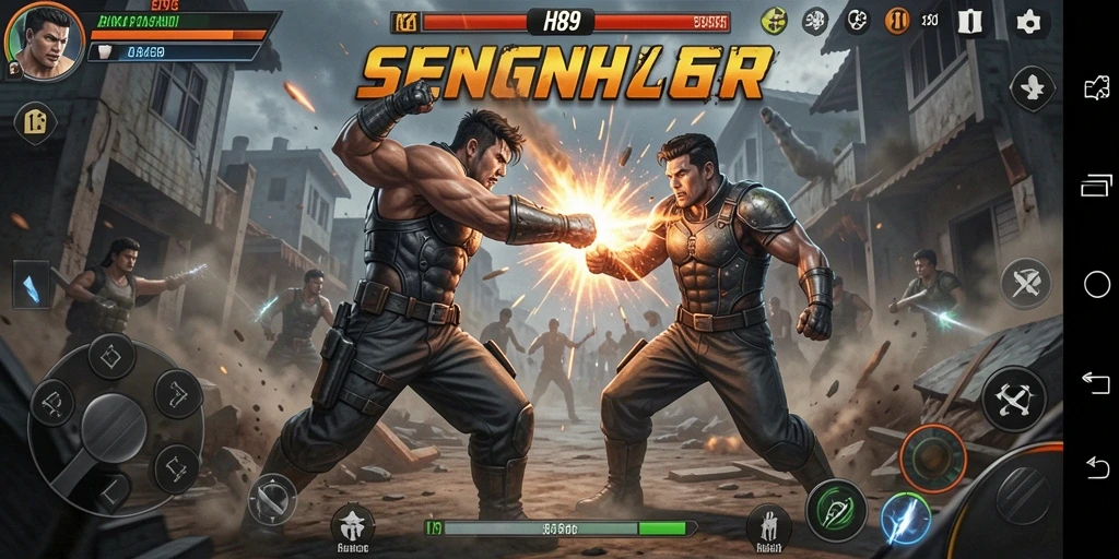 Screenshot utama H89 menampilkan karakter dalam pertarungan aksi cepat.