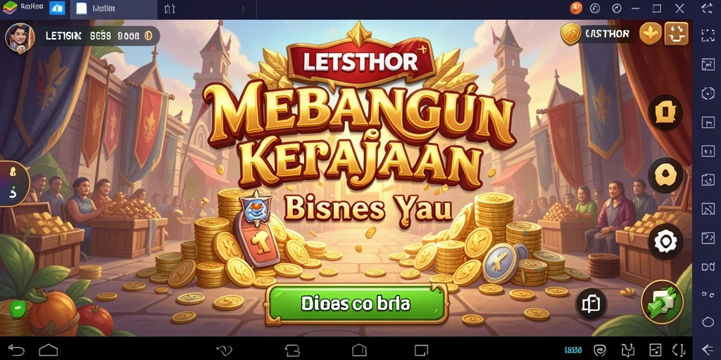 Screenshot gameplay LETSTHOR menampilkan momen strategis dalam membangun bisnis.