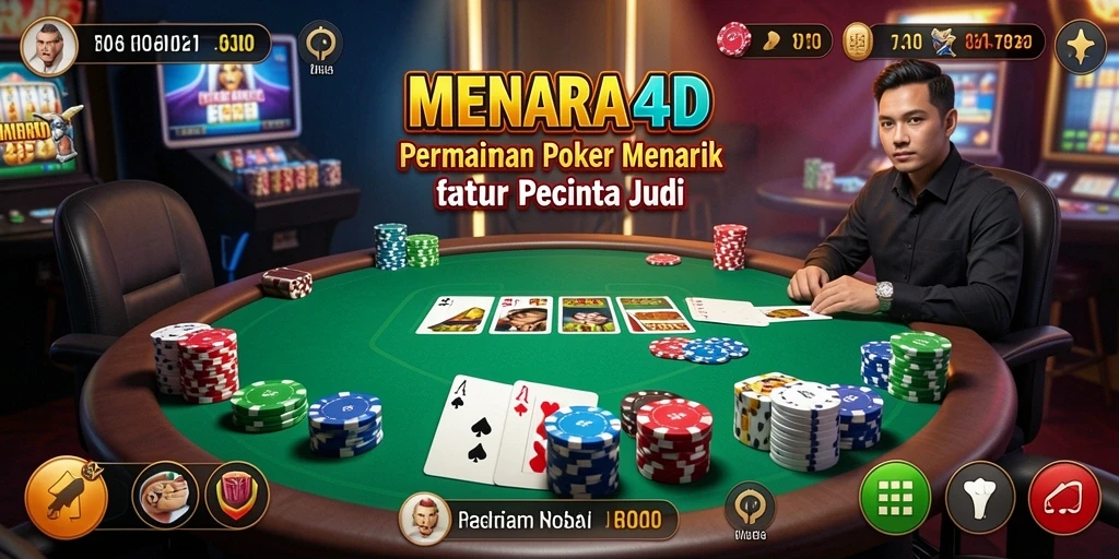 Tampilan menarik dari gameplay Poker di MENARA4D.