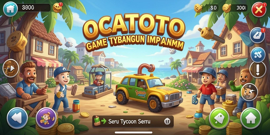 Tampilan menarik gameplay OCATOTO dengan elemen Tycoon yang mendebarkan.