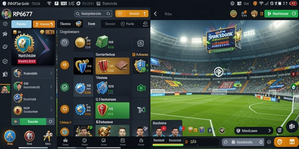 Tampilan gameplay yang menarik dalam aplikasi Sportsbook RP6677.