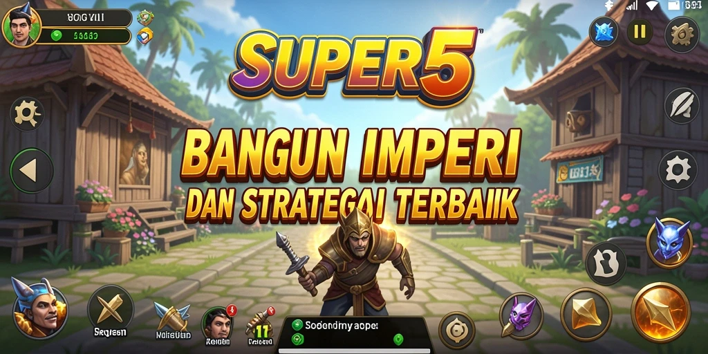 Tangkapan layar gameplay yang menunjukkan strategi seru di SUPER5.