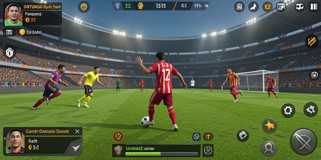 Tampilan gameplay UNTUNGGO yang dinamis dan menarik.